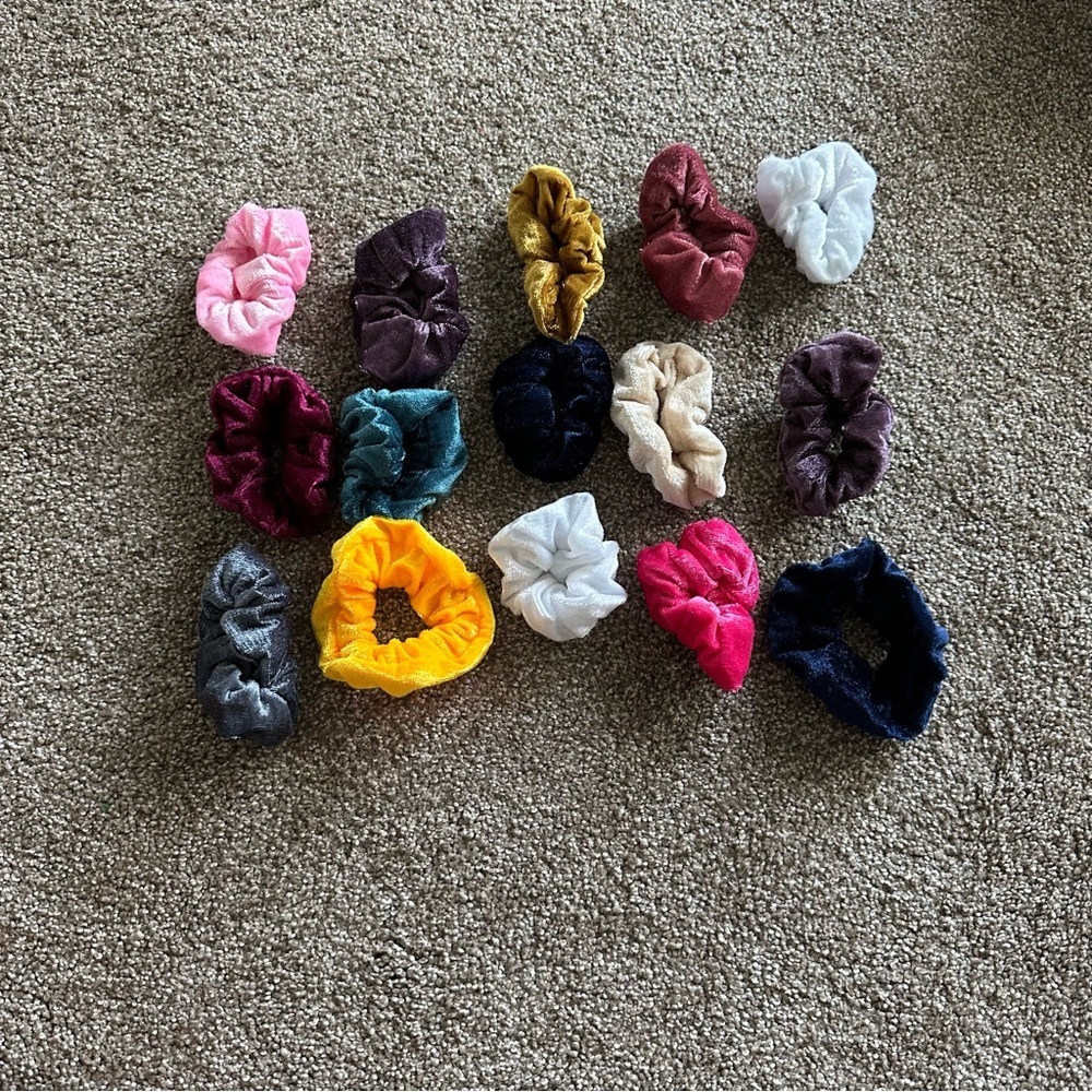Colorful Velvet Scrunchies Set